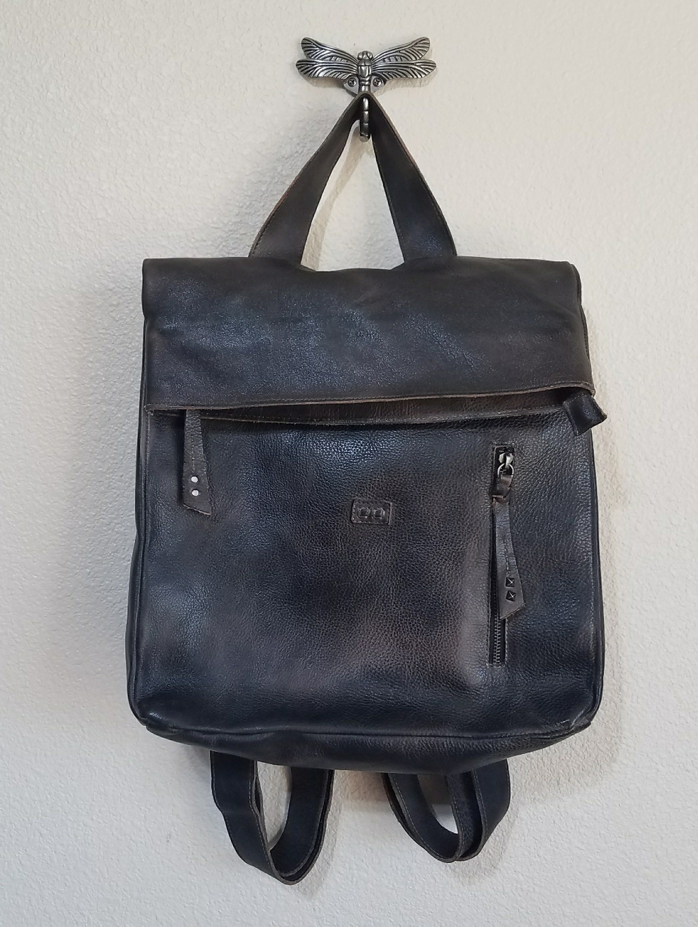 Bed Stu Howie Leather Backpack in Dark Brown